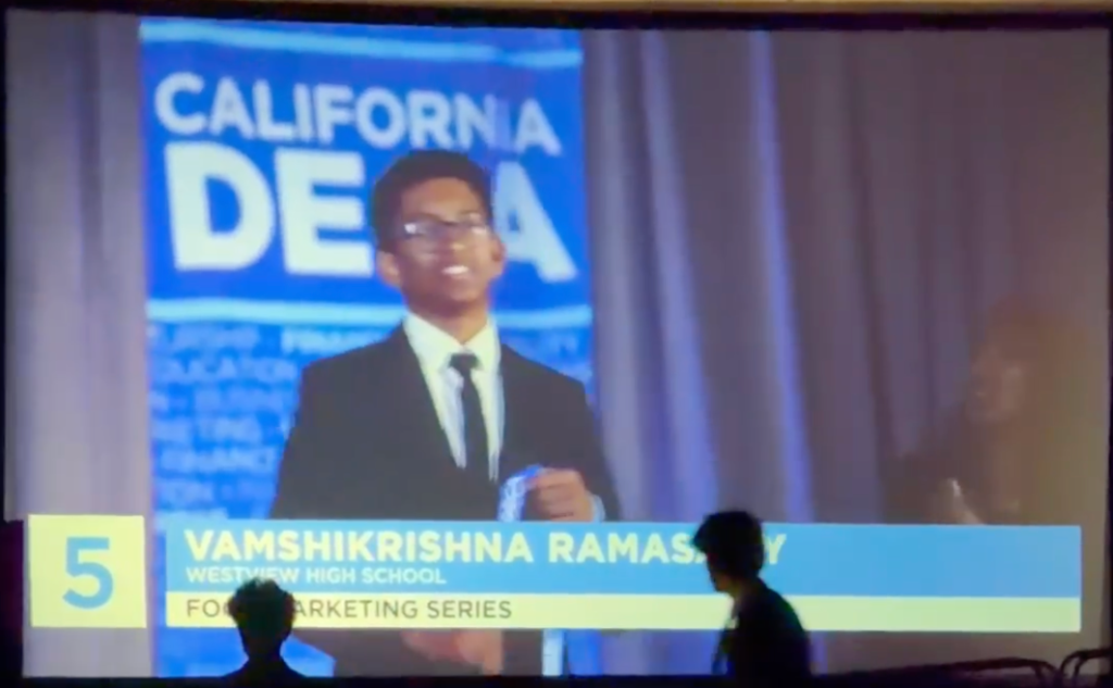 Vamshikrishna at the DECA State competition